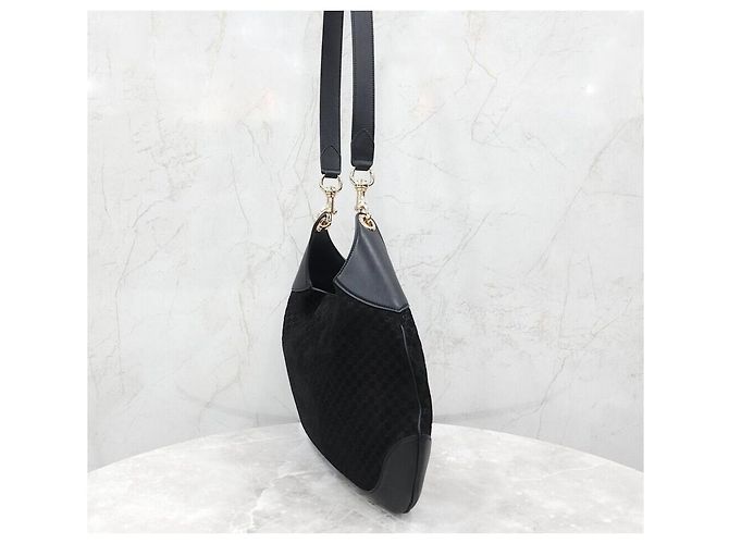 Gucci Nuova borsa a tracolla GG in scamosciato Large - vista 2