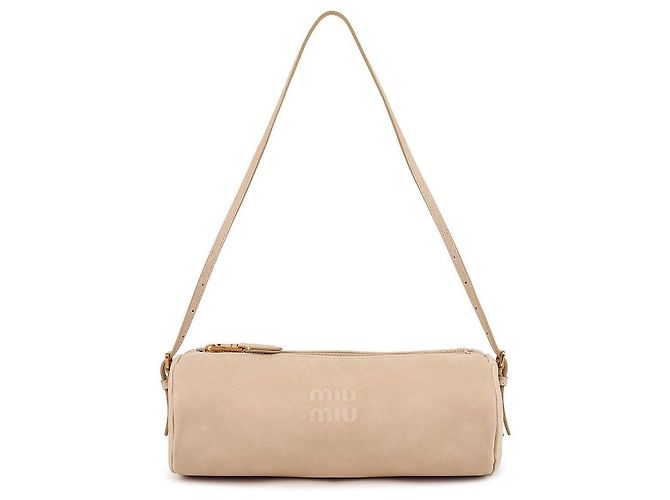 Miu Miu Pochette in pelle Nappa Marrone - vista 3