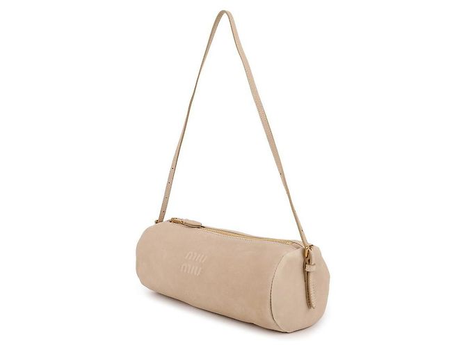 Miu Miu Pochette in pelle Nappa Marrone - vista 4