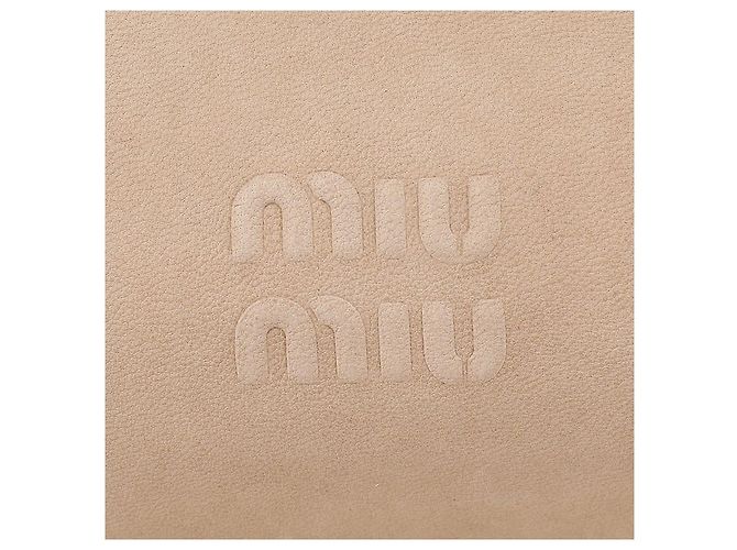 Miu Miu Pochette in pelle Nappa Marrone - vista 9