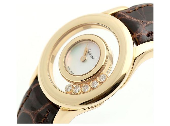 Chopard Reloj Happy Small Floating Diamond de oro para mujer Castaño - vista 10