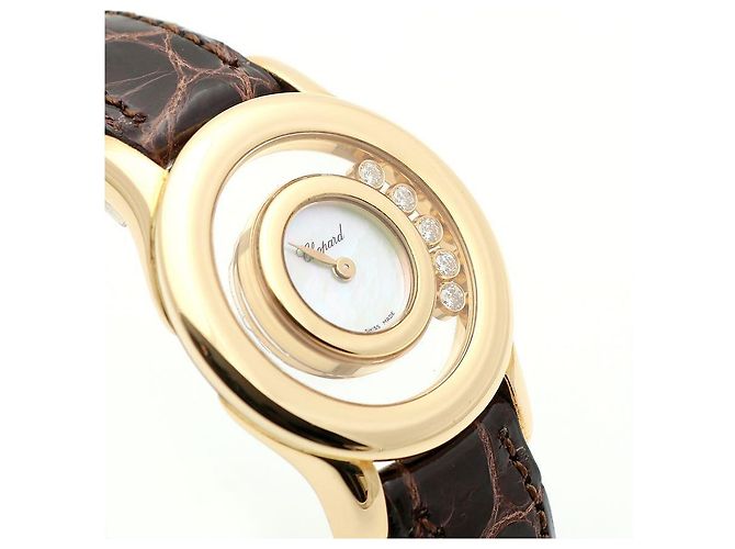 Chopard Reloj Happy Small Floating Diamond de oro para mujer Castaño - vista 11