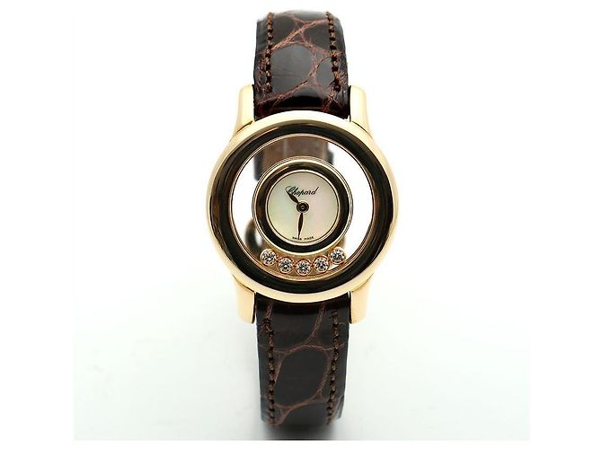 Chopard Reloj Happy Small Floating Diamond de oro para mujer Castaño - vista 14