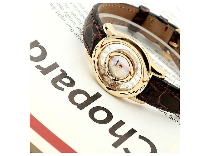 Chopard Reloj Happy Small Floating Diamond de oro para mujer Castaño - vista 20