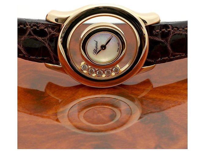 Chopard Reloj Happy Small Floating Diamond de oro para mujer Castaño - vista 21