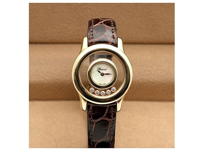 Chopard Reloj Happy Small Floating Diamond de oro para mujer Castaño - vista 22
