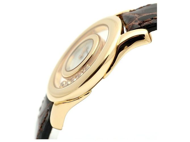 Chopard Reloj Happy Small Floating Diamond de oro para mujer Castaño - vista 9