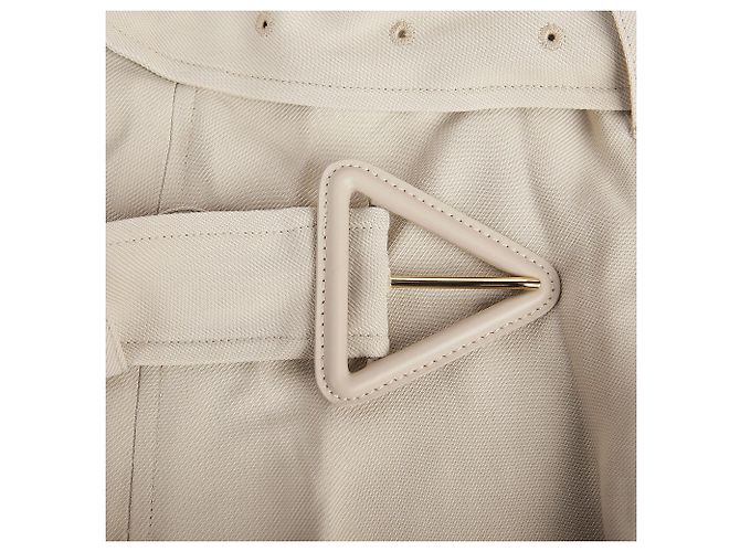 Bottega Veneta Gabardina larga de cuero de doble capa Blanco - vista 10