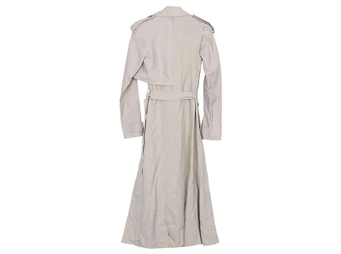 Bottega Veneta Gabardina larga de cuero de doble capa Blanco - vista 2