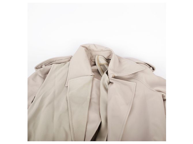 Bottega Veneta Gabardina larga de cuero de doble capa Blanco - vista 3