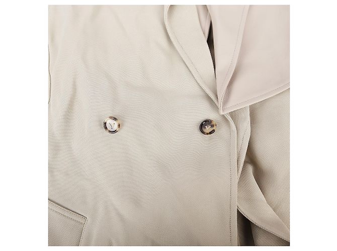 Bottega Veneta Gabardina larga de cuero de doble capa Blanco - vista 5