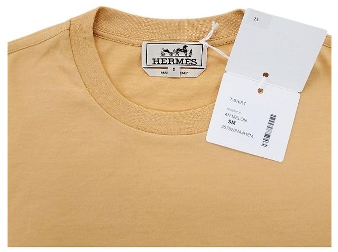 Hermès Camiseta de algodón para hombre Herbier Naranja - vista 6