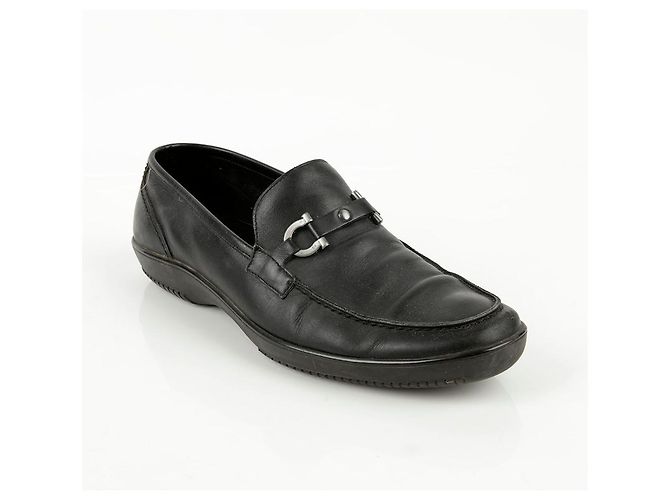 Salvatore Ferragamo Mocassini Gancini in pelle nera - vista 2