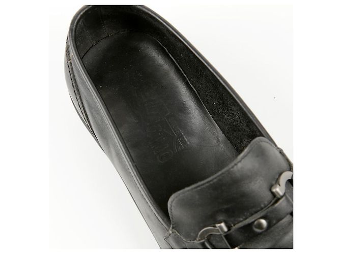 Salvatore Ferragamo Mocassini Gancini in pelle nera - vista 7