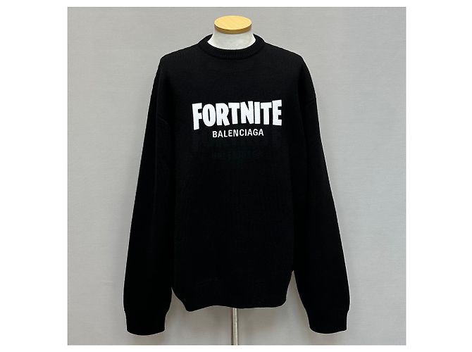 Balenciaga Fortnite Logo Strick Silber - Ansicht 2