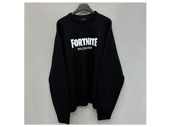 Balenciaga Fortnite Logo Strick Silber - Ansicht 4