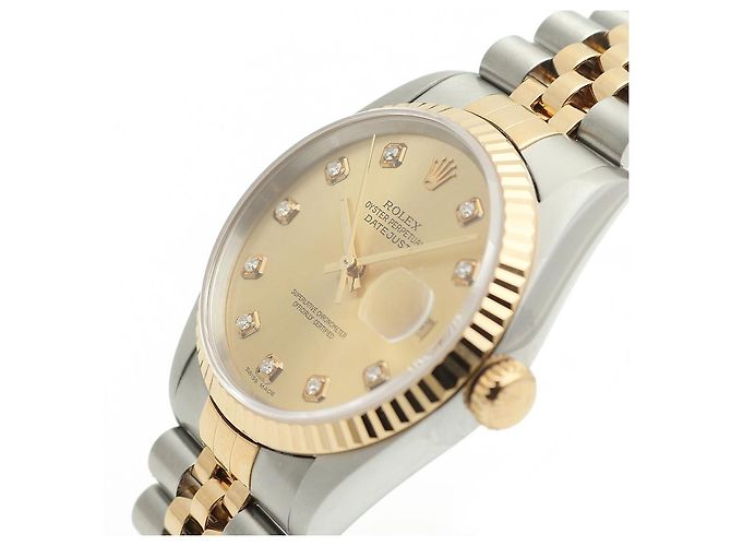 Rolex Montre Datejust pour homme avec combinaison de diamants Aftersetting Doré - vue 10