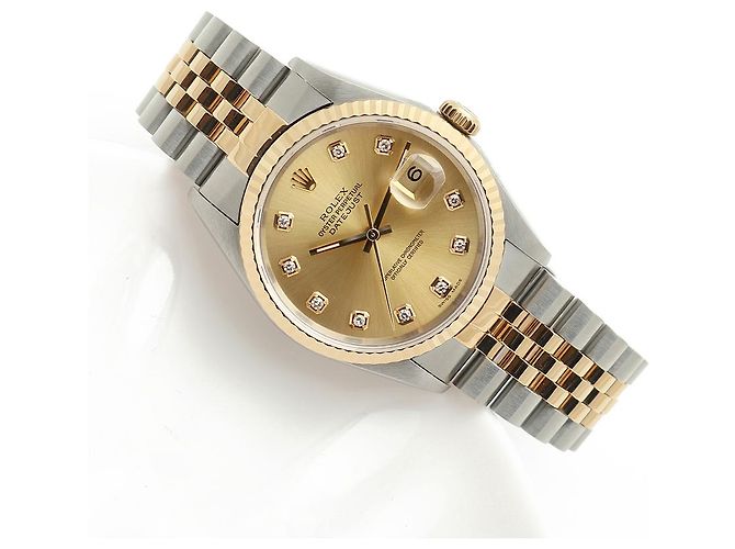 Rolex Montre Datejust pour homme avec combinaison de diamants Aftersetting Doré - vue 21