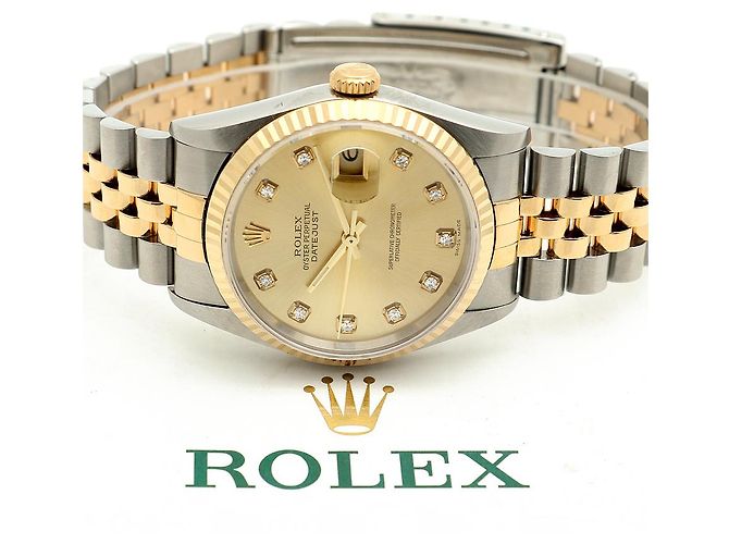Rolex Montre Datejust pour homme avec combinaison de diamants Aftersetting Doré - vue 23