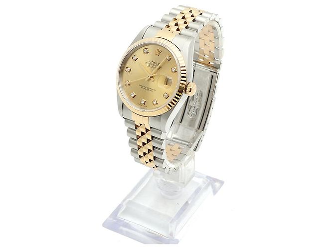 Rolex Montre Datejust pour homme avec combinaison de diamants Aftersetting Doré - vue 4