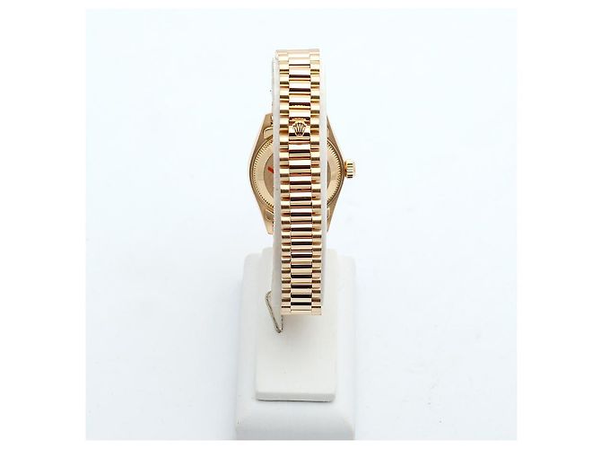 Rolex Relógio Datejust de Ouro para Mulher Original com Diamantes Ten Point e Certificado de Nascimento Laranja - vista 6