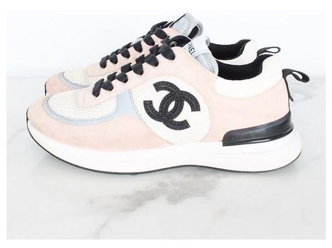 Chanel Sneakers in scamosciato rosa - vista 3