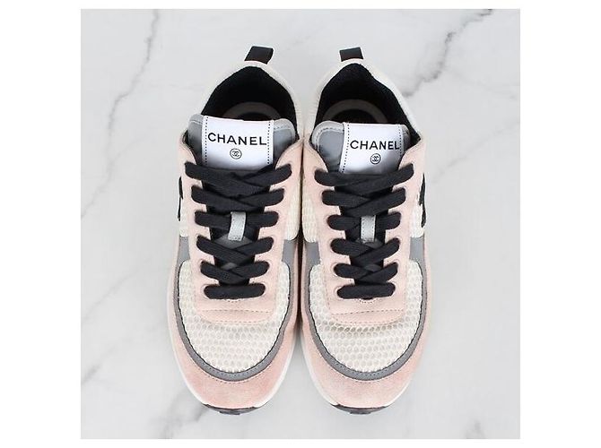 Chanel Sneakers in scamosciato rosa - vista 6