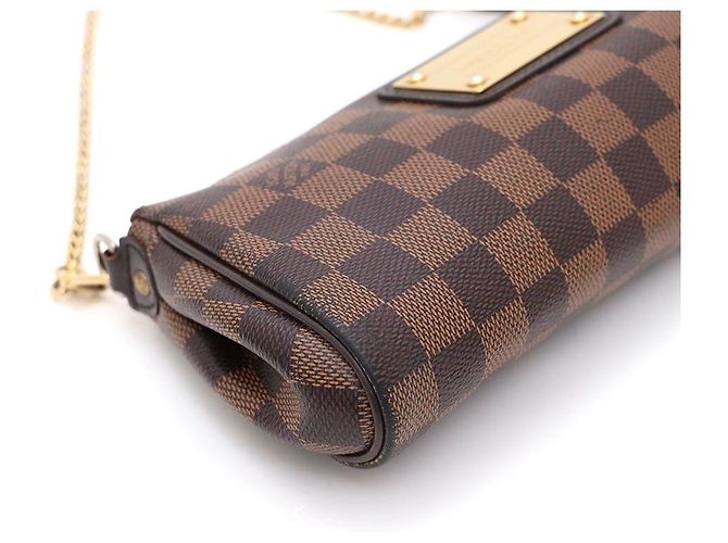 Louis Vuitton Clutch e borsa a tracolla Eva in Damier Ebene Multicolore - vista 7