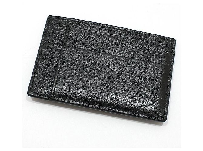 Gucci Black Leather GG Marmont Card Case Wallet - view 4