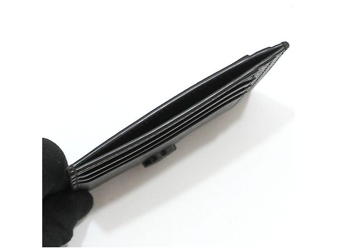 Gucci Black Leather GG Marmont Card Case Wallet - view 6