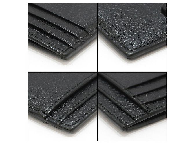 Gucci Black Leather GG Marmont Card Case Wallet - view 9