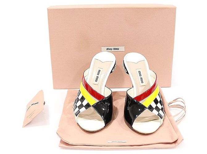 Miu Miu Multicolor Patent Crystal Open Toe Damen Sandalen Mehrfarben - Ansicht 2