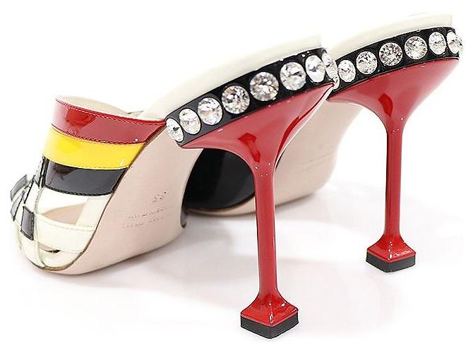 Miu Miu Multicolor Patent Crystal Open Toe Damen Sandalen Mehrfarben - Ansicht 5