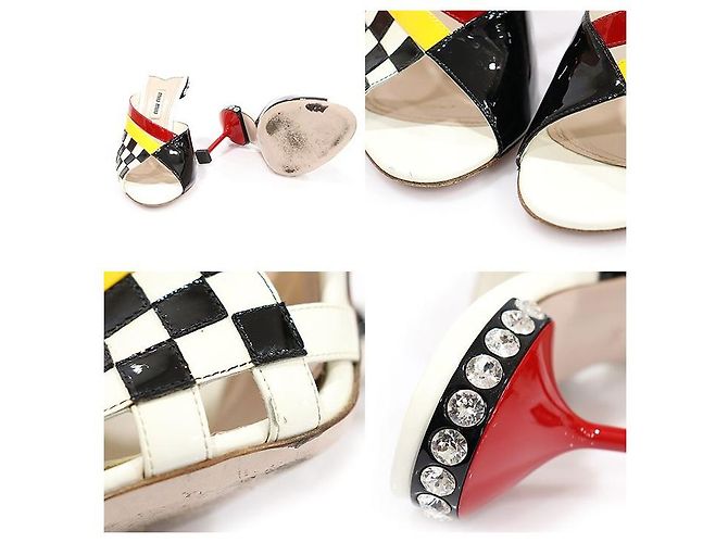 Miu Miu Multicolor Patent Crystal Open Toe Damen Sandalen Mehrfarben - Ansicht 6