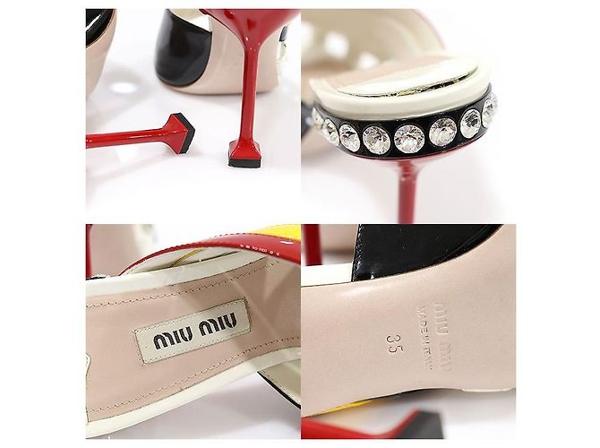Miu Miu Multicolor Patent Crystal Open Toe Damen Sandalen Mehrfarben - Ansicht 7