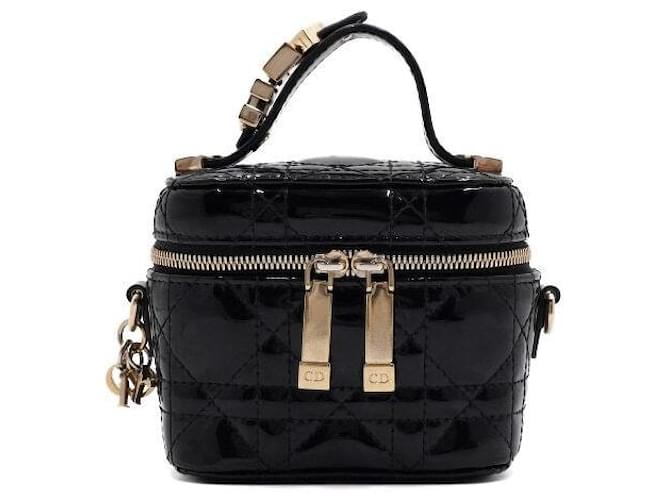 Cannage Dior Borsa a tracolla e crossbody Micro Vanity nera da donna Nero - vista 2