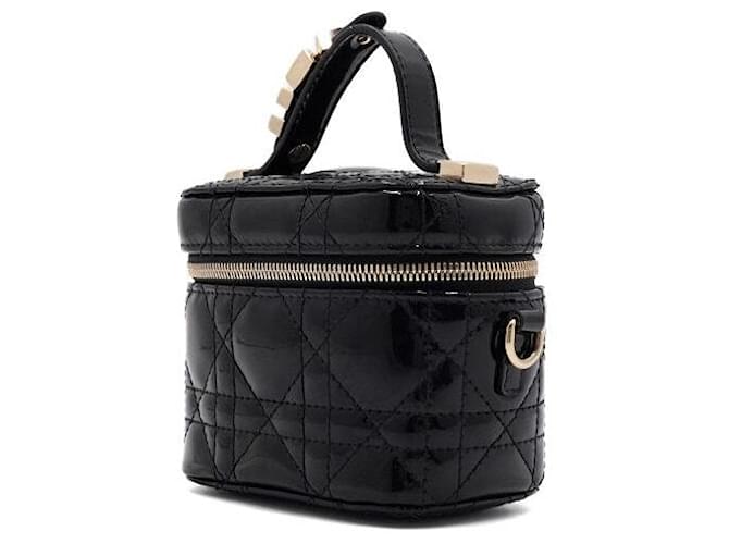 Cannage Dior Borsa a tracolla e crossbody Micro Vanity nera da donna Nero - vista 3