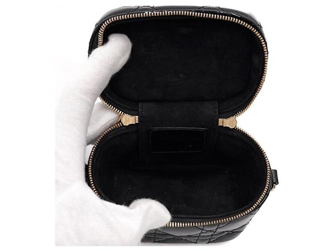 Cannage Dior Borsa a tracolla e crossbody Micro Vanity nera da donna Nero - vista 6