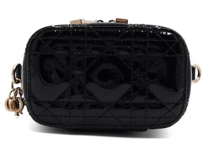 Cannage Dior Borsa a tracolla e crossbody Micro Vanity nera da donna Nero - vista 7