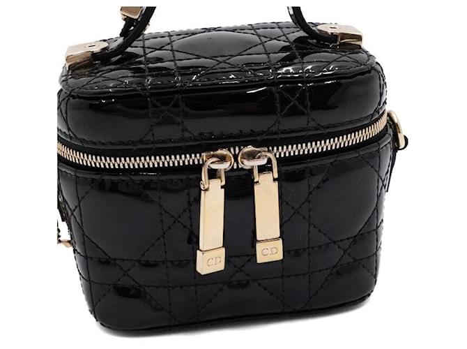 Cannage Dior Borsa a tracolla e crossbody Micro Vanity nera da donna Nero - vista 9