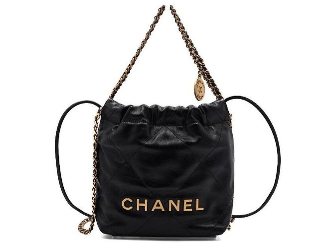 Chanel Mini borsa a tracolla e borsa a tracolla in metallo dorato Nero - vista 2