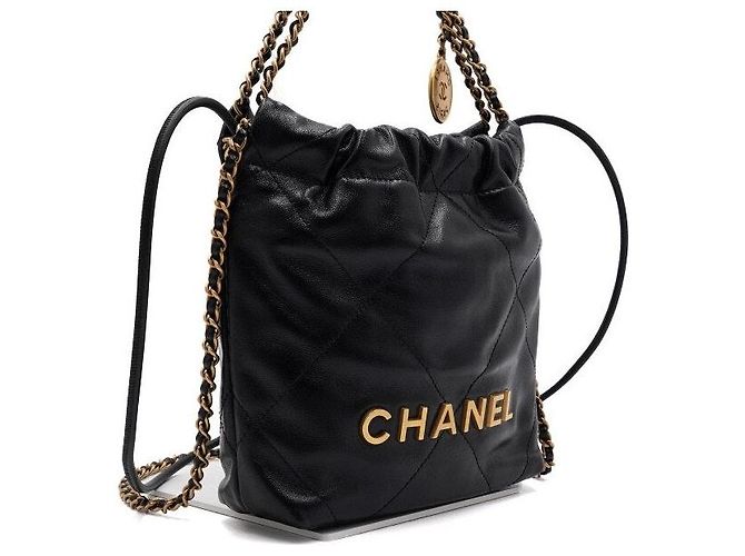 Chanel Mini borsa a tracolla e borsa a tracolla in metallo dorato Nero - vista 4