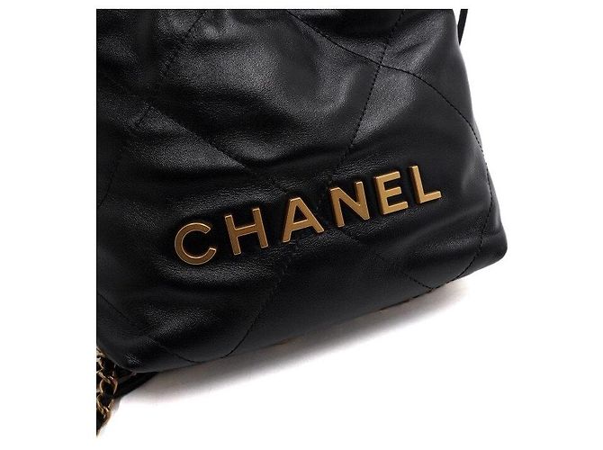 Chanel Mini borsa a tracolla e borsa a tracolla in metallo dorato Nero - vista 9