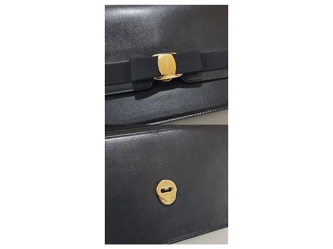Salvatore Ferragamo Nuevo bolso bandolera Vara Chain Negro - vista 6