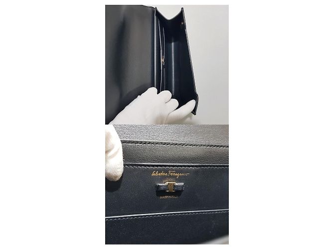 Salvatore Ferragamo Nuevo bolso bandolera Vara Chain Negro - vista 8