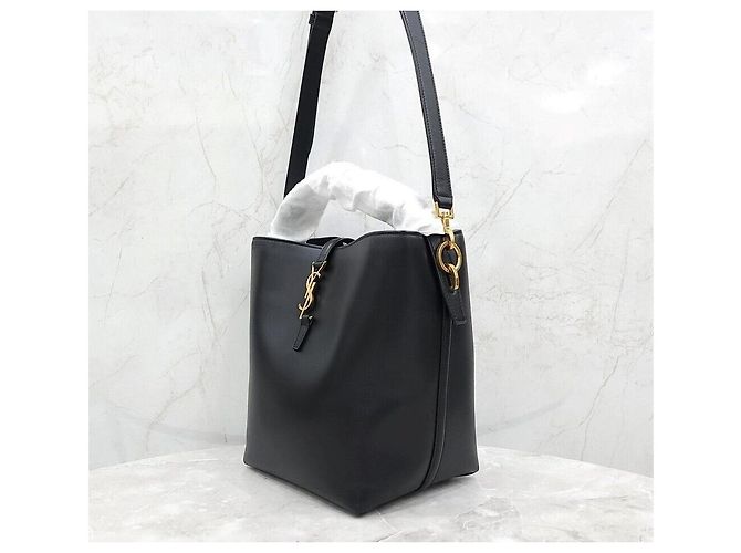 Saint Laurent Borsa a secchiello LE in pelle nera Nero - vista 2