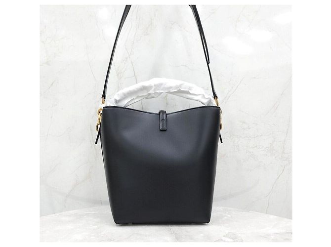 Saint Laurent Borsa a secchiello LE in pelle nera Nero - vista 3