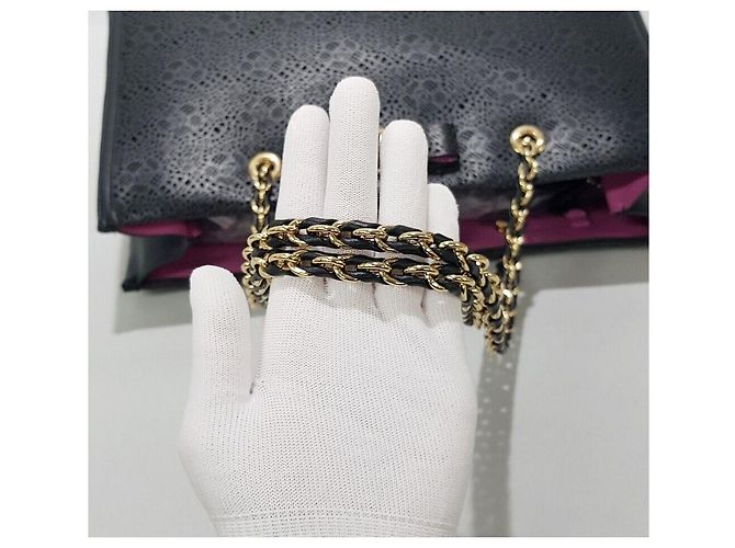 Salvatore Ferragamo Borsa a Spalla Melike Bara Chain Nero - vista 6