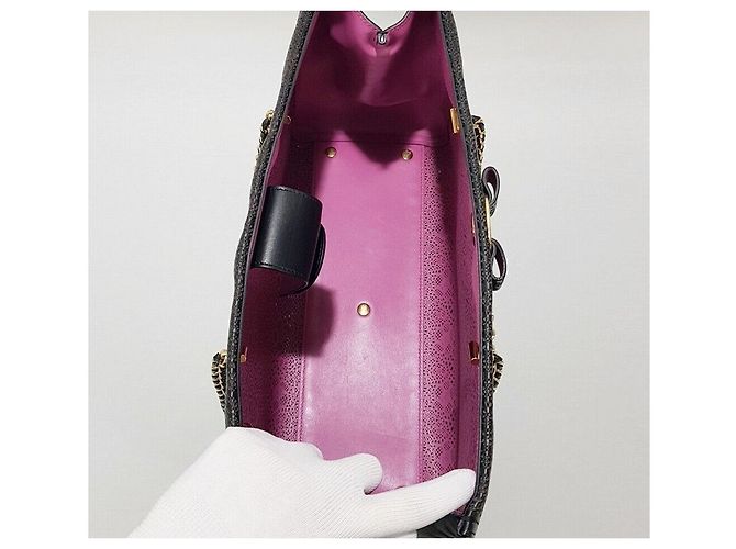 Salvatore Ferragamo Borsa a Spalla Melike Bara Chain Nero - vista 8