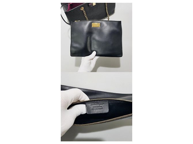Salvatore Ferragamo Borsa a Spalla Melike Bara Chain Nero - vista 9